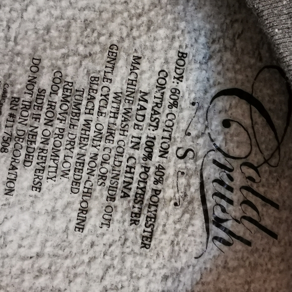 Cold Crush, S, Grey Yellow Fuzzy Sweater - Picture 4 of 4